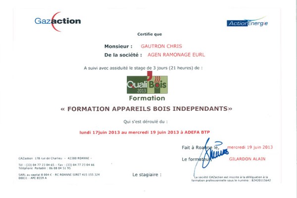 Appareils bois indépendant